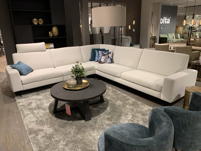 Hoeksalon stof met 1 electrische relax - Nibema