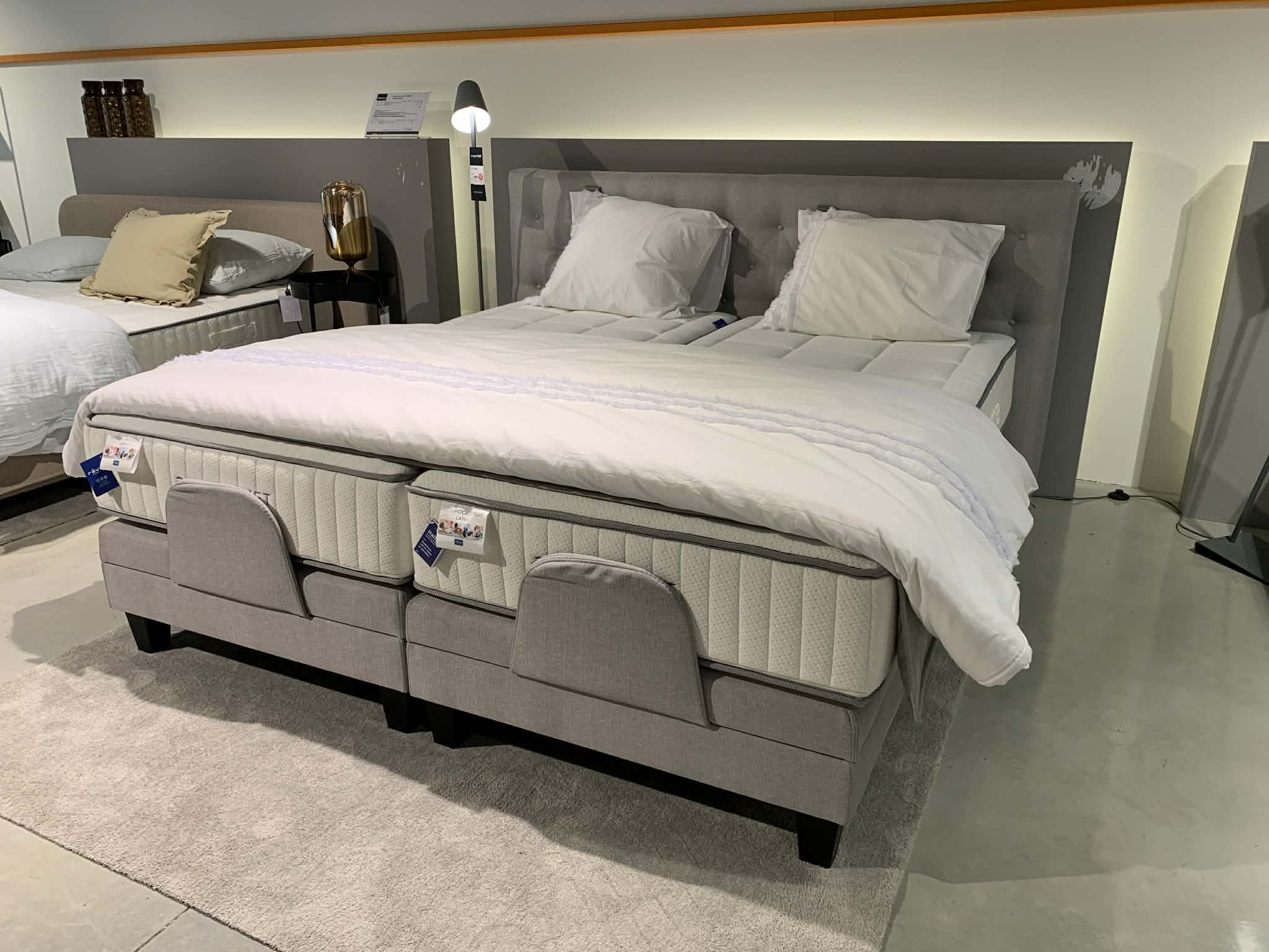 Boxspring electrisch 180x200 incl.matrassen Aero-Pocket latex - Nibema