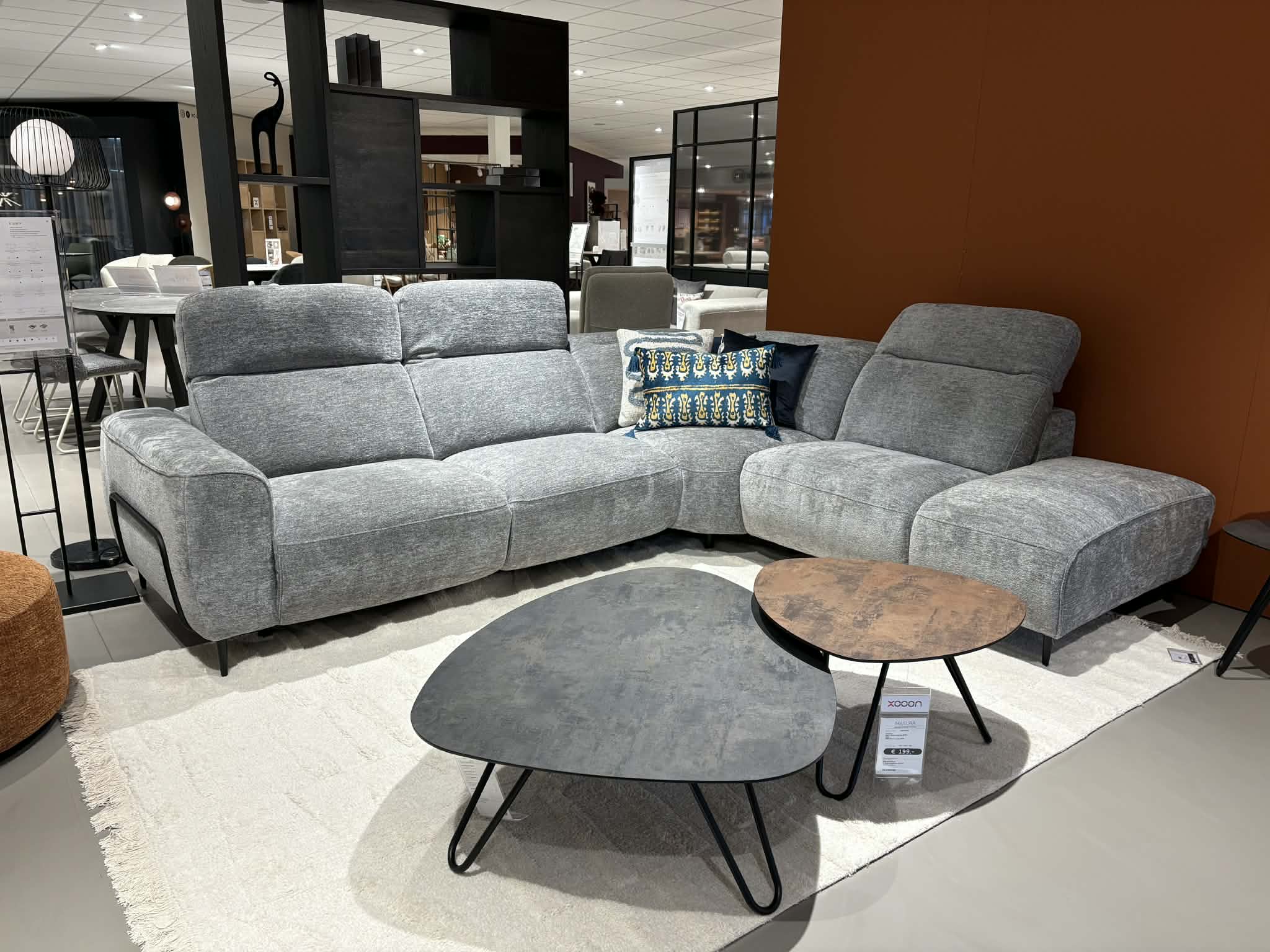 Xooon Hoekbank Nazare met 2 electrische relaxfuncties - Nibema