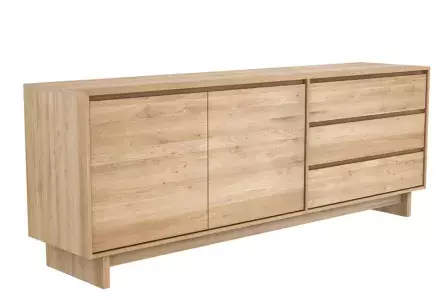 wave sideboard - Ethnicraft oak wave sideboard  - Nibema Meubelen